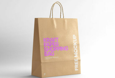 Kraft Paper Shopping Bag Mockup